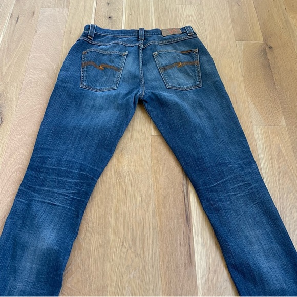 NUDIE JEAN CO. Grim Tim 32 x 30 White Knee Wash - Picture 3 of 15